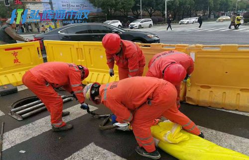 连云区管道修复现场